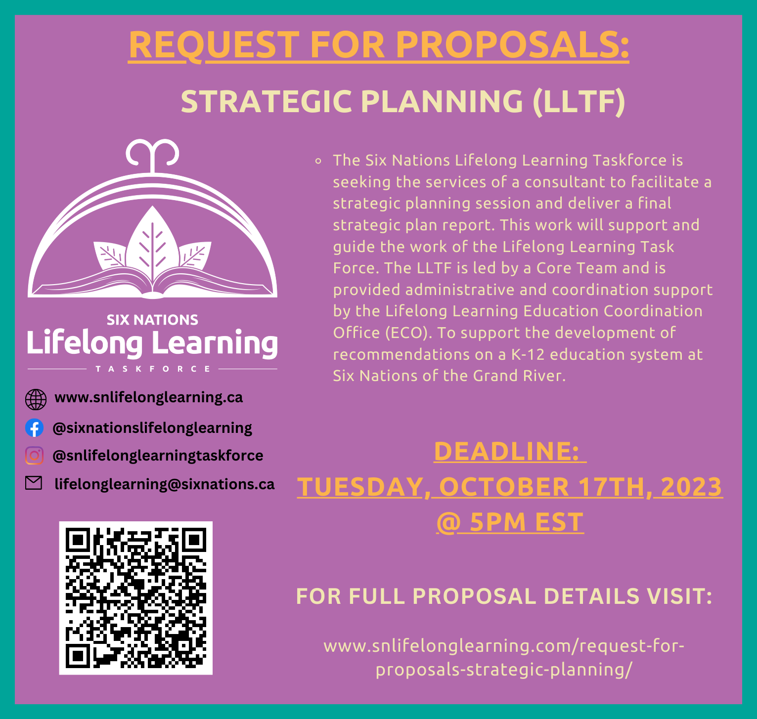 Request for Proposals - Strategic Planning - Six Nations Lifelong ...